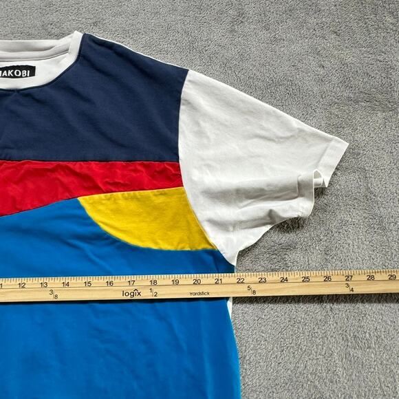 Makobi Shirt Mens Size Extra Large Multi‎ color Short Sleeve Crewneck Streetwear - Picture 5 of 5